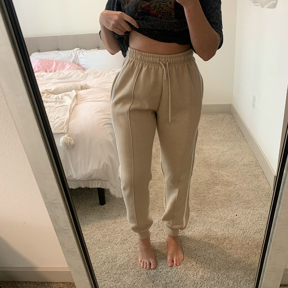 Beige COMFY CUTE JOGGER SWEATS